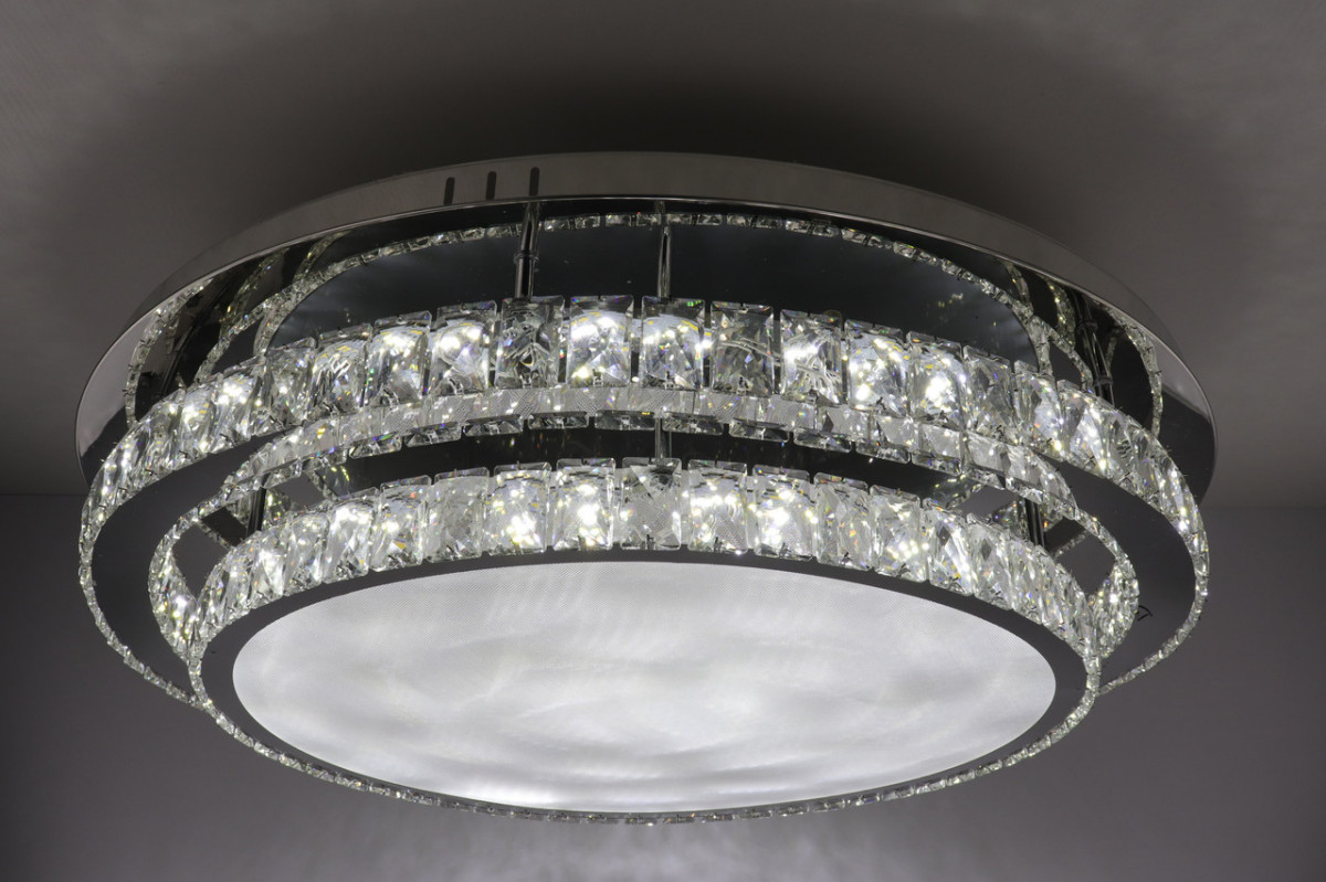 

Люстра потолочная хрустальная Led с пультом C1875/800-ch Хром 18х80х80 см. Sunnysky (YR-C1875/800-ch)