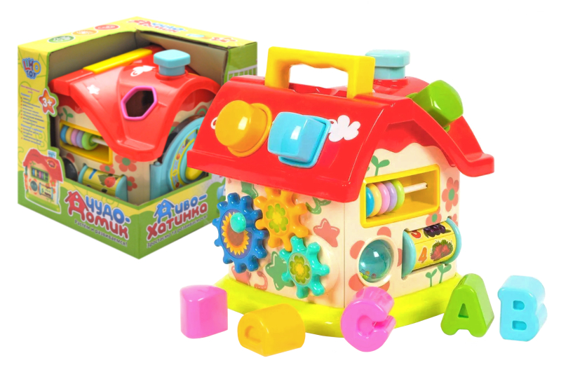 

Дитяча розвиваюча іграшка Limo Toy"Будинок логіка" 21*20*19 см різнобарвний М0001