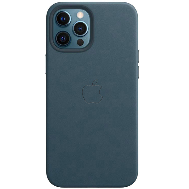 

Кожаный чехол Leather Case (AAA) with MagSafe and Animation для Apple iPhone 12 Pro / 12 (6.1") Indigo Blue