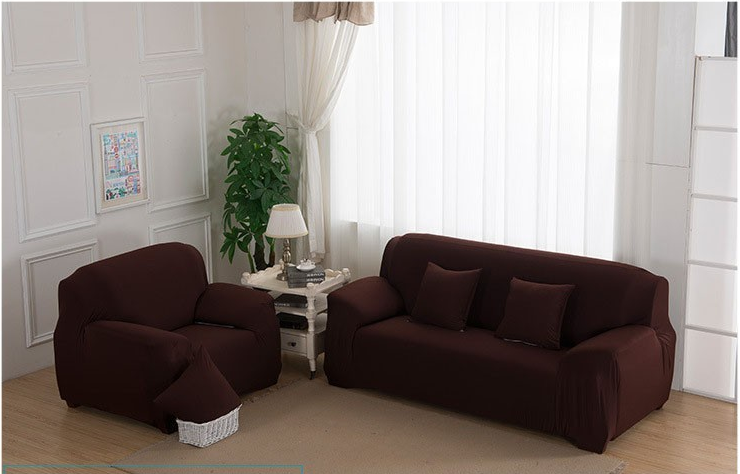 

Набор эластичных чехлов на диван + 2 кресла Homytex Кофе