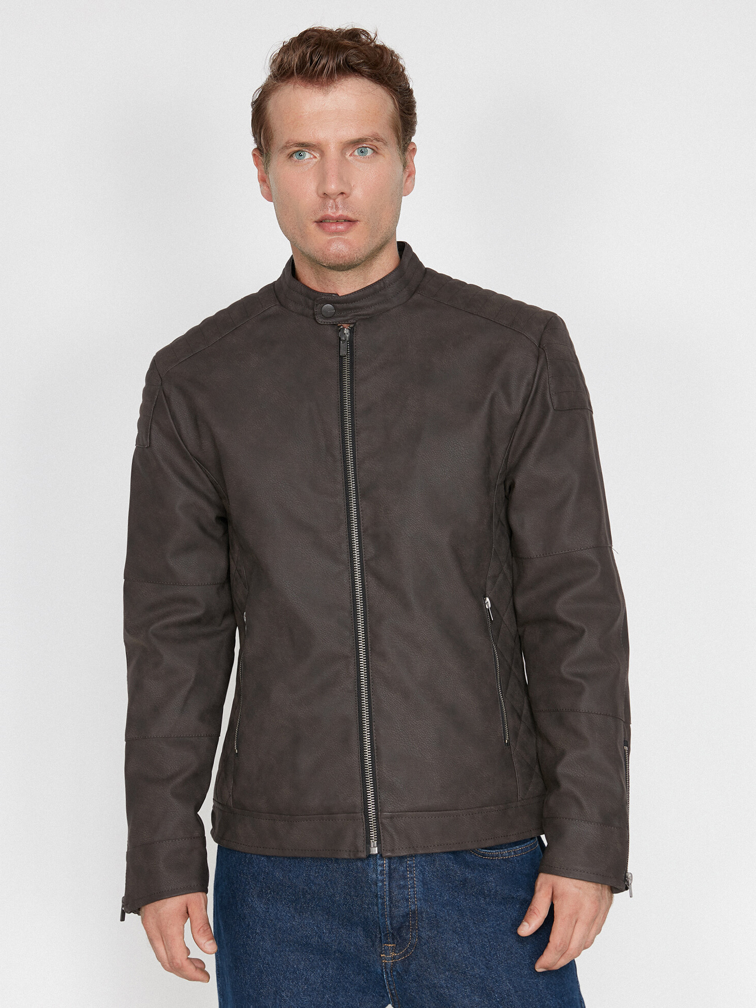 

Куртка из искусственной кожи Koton 0KAM24533OW-540 S Brown
