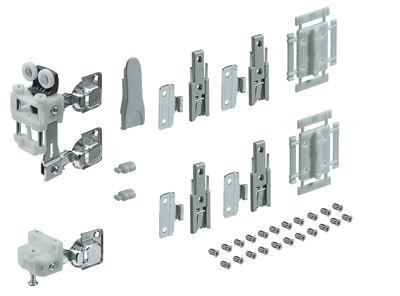 

Комплект фурнитуры для складной двери без пружины Hettich Wing Line L вес 25 кг, открывание влево