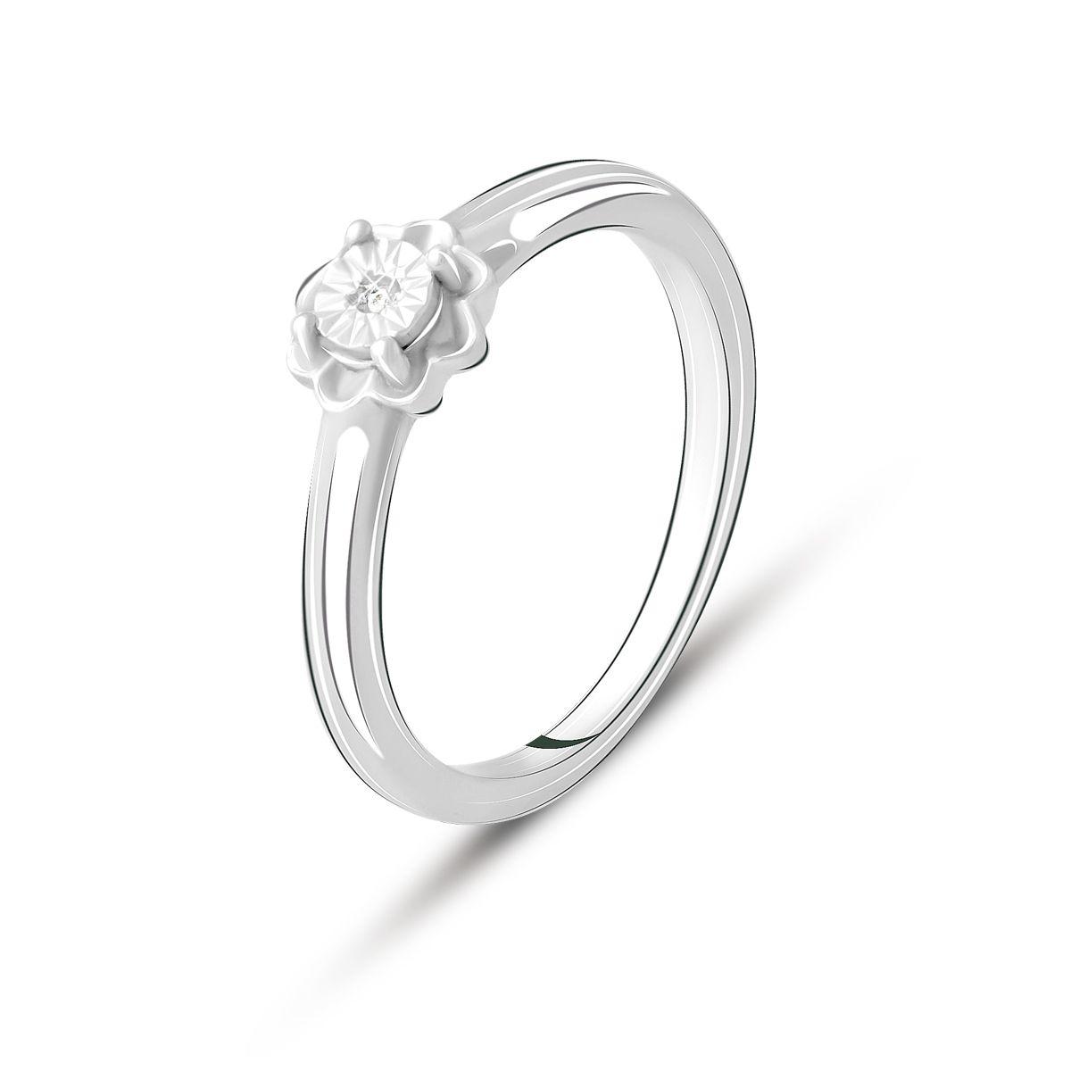 

Серебряное кольцо SilverAlex с натуральными бриллиантом 0.01ct 18.5 размер