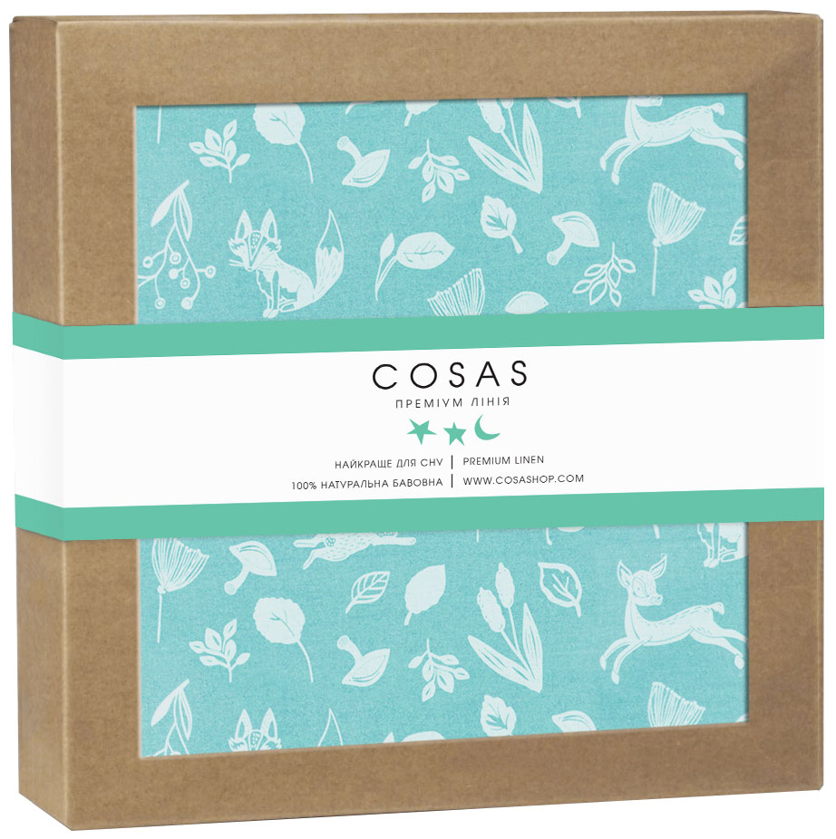 

Наматрасник Cosas Непромокаемый Animals Mint 70х120 см