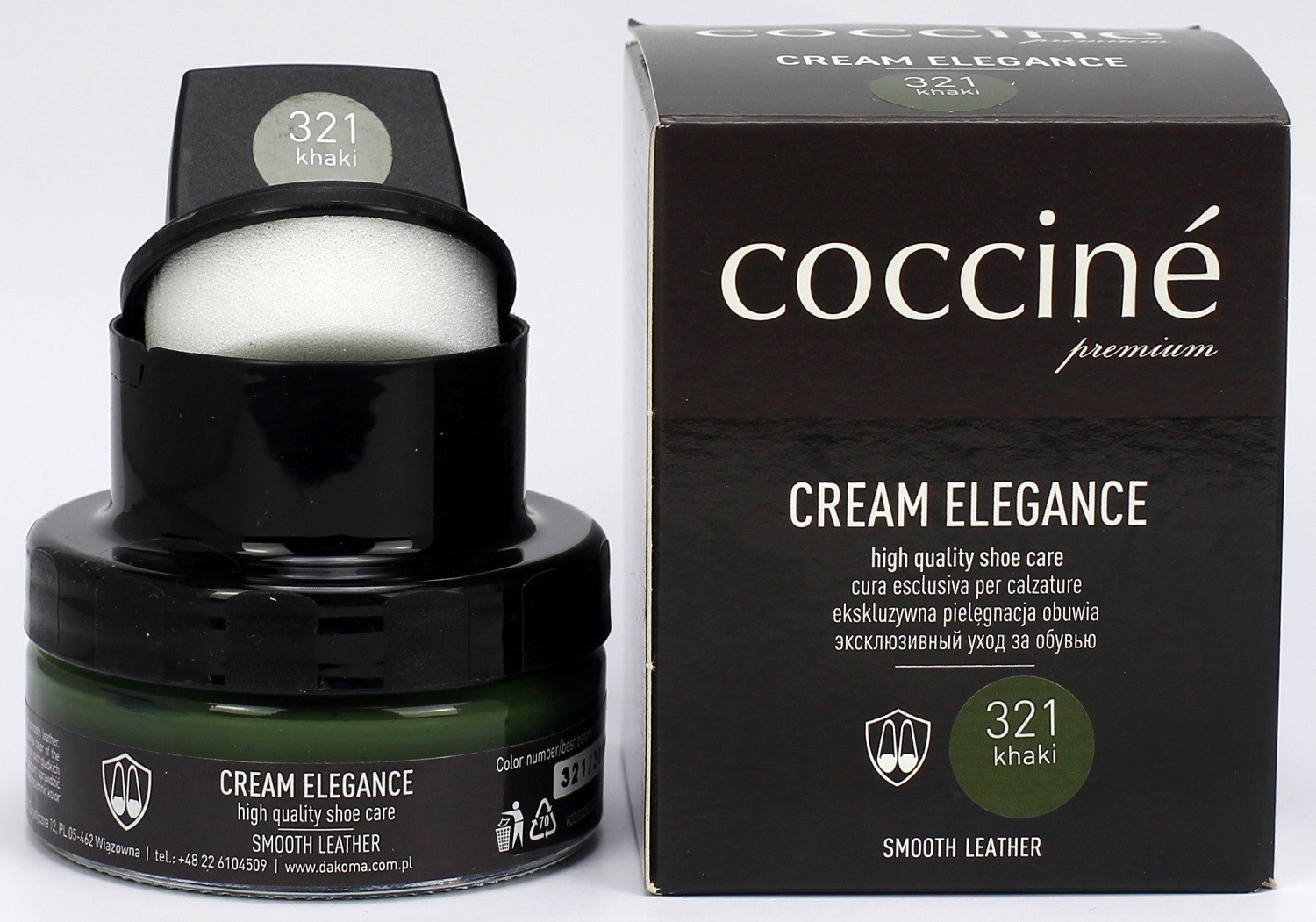 

Крем в банці + губка COCCINE 50ml KHAKI