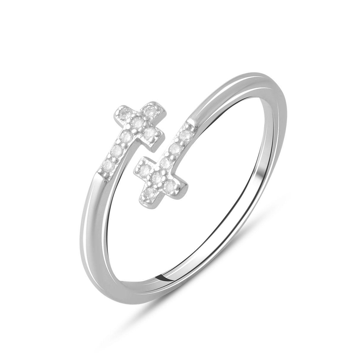 

Серебряное кольцо SilverAlex с фианитами Регулируемый размер
