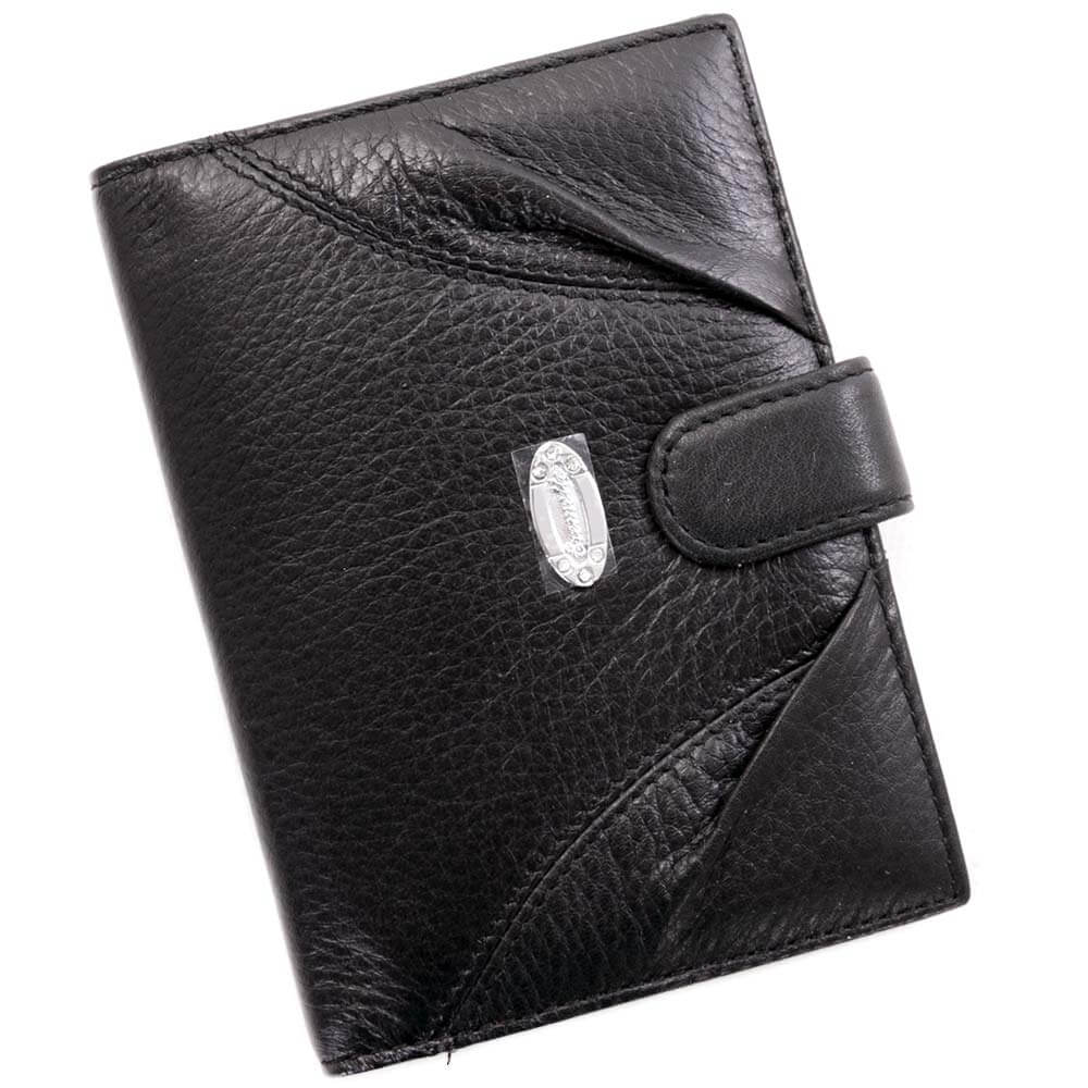 

Обложка на автодокументы, техпаспорт кожаная черная Eremette (02-1325 black)