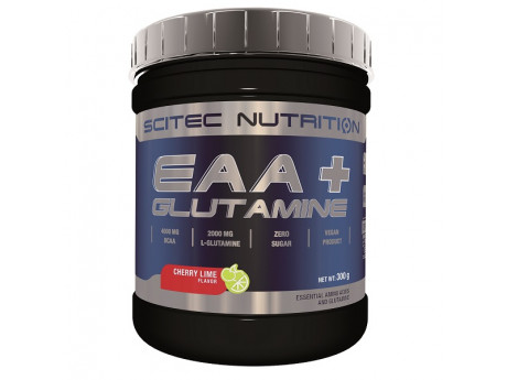 

Аминокислоты Scitec Nutrition EAA + Glutamine Scitec Nutrition (300 грамм) Вкус Вишня Лайм