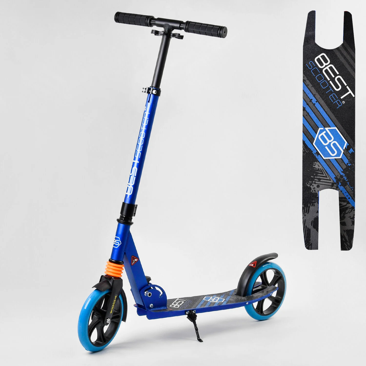 

Самокат двухколесный "Best Scooter" c амортизатором Синий