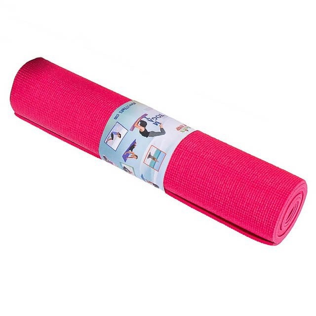 

Коврик для йоги и фитнеса розовый Green Camp 5мм GC611735PVC-1