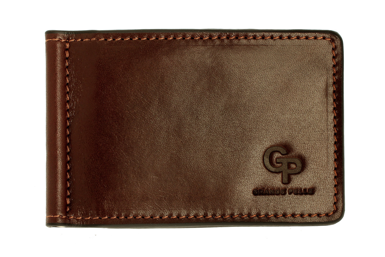 

Зажим Grande Pelle для купюр ONDA, шоколад 125620