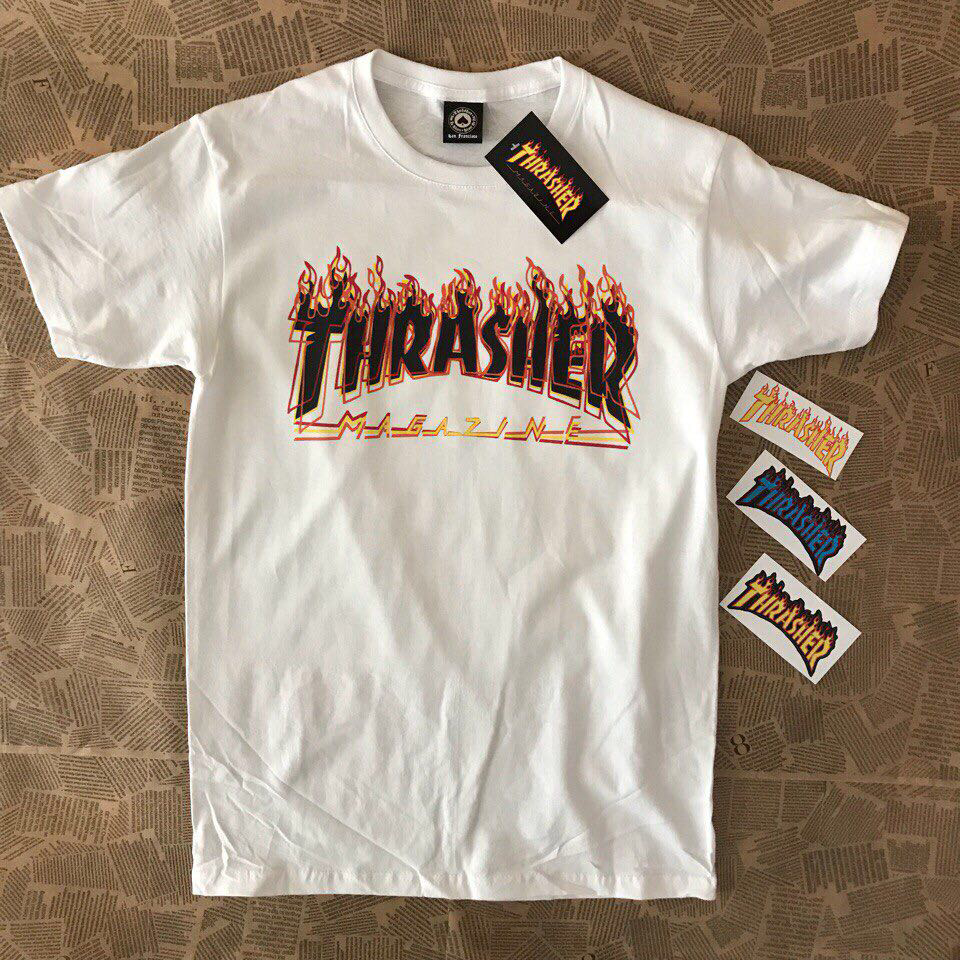 

Футболка белая LOYS Thrasher Magazine fire, Футболка белая LOYS Thrasher Magazine fire S