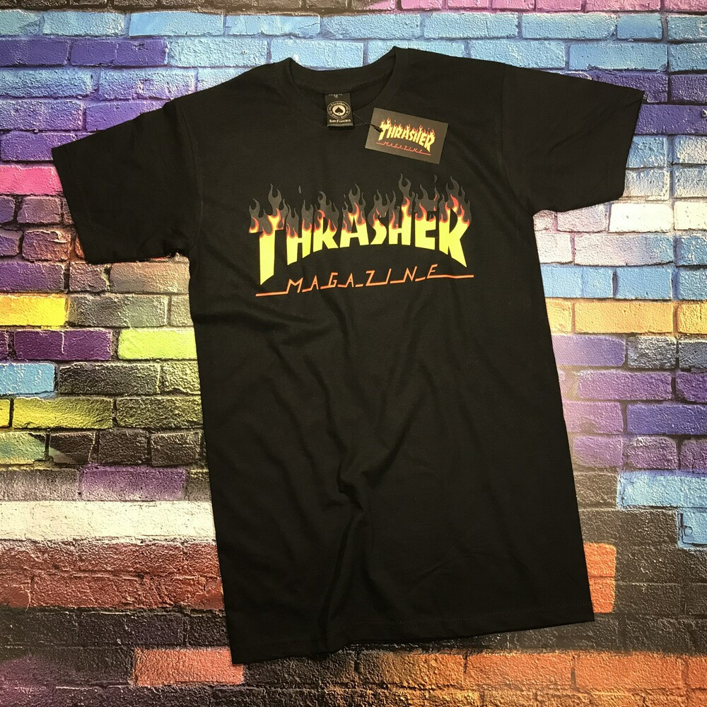 

Футболка чёрная LOYS Thrasher Fire NEW, Футболка чёрная LOYS Thrasher Fire NEW S