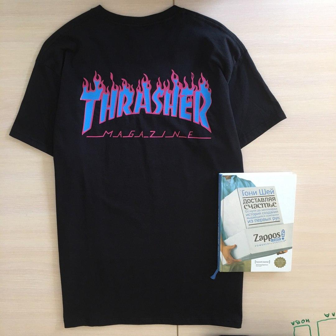 

Футболка чёрная LOYS Thrasher Blue Flame, Футболка чёрная LOYS Thrasher Blue Flame S