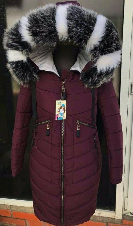 

Зимняя парка Fashion Girl с мехом размер XL(52) Бордо