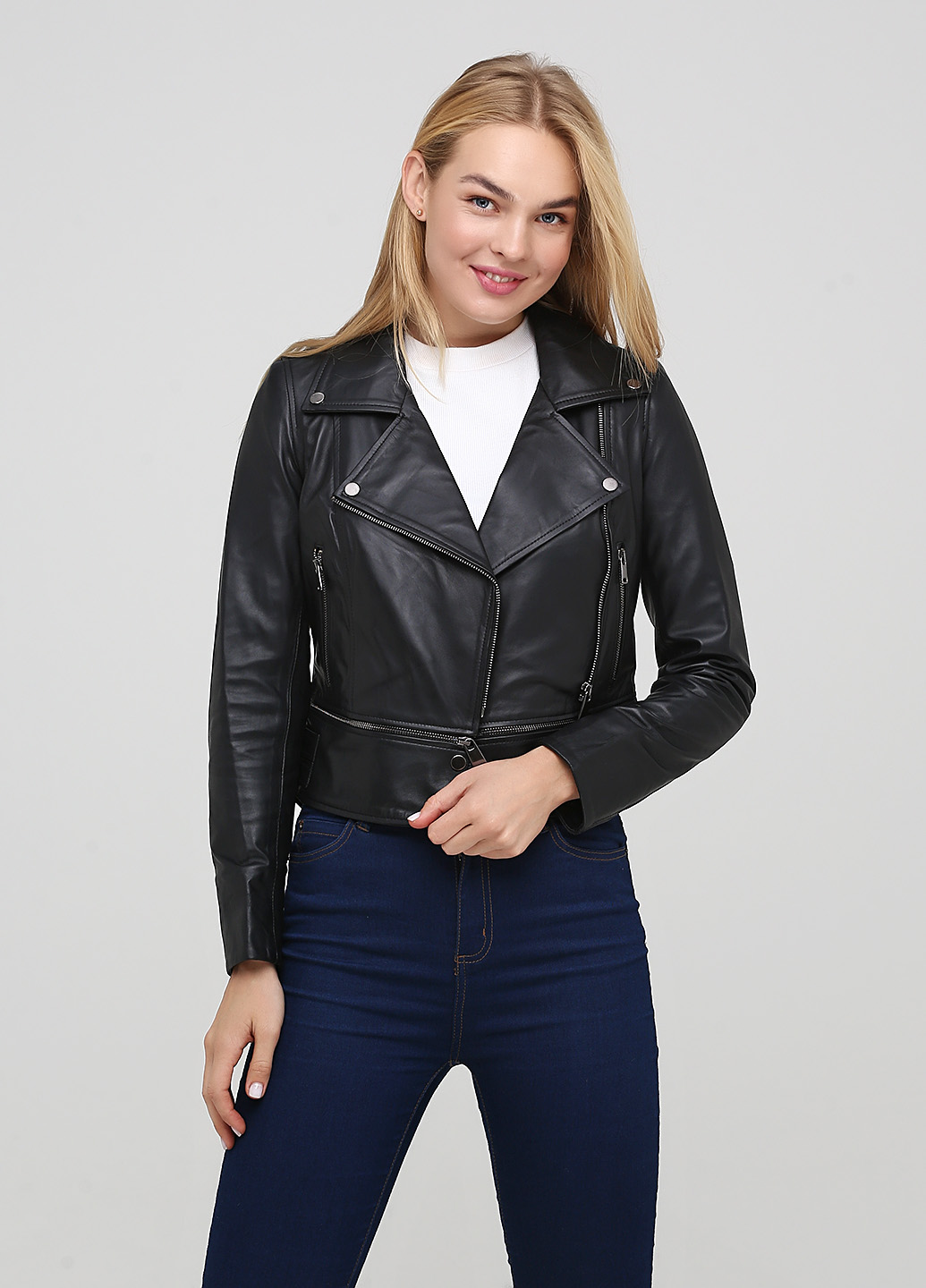 

Кожаная демисезонная куртка Leather Factory 2568  Черная, Кожаная демисезонная куртка Leather Factory 2568 L Черная