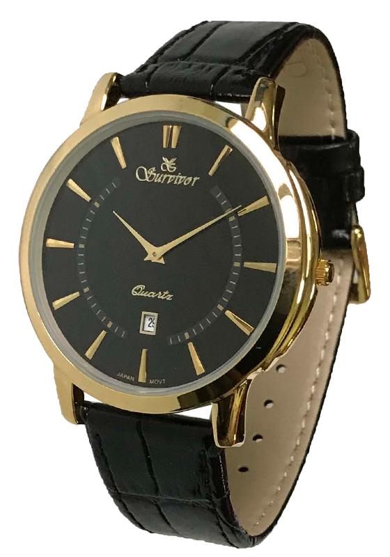 

Мужские часы Survivor с календарем (5369 gold black)