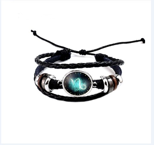 

Черный женский/мужской браслет MISSITA из натуральной кожи со знаком зодиака Козерог