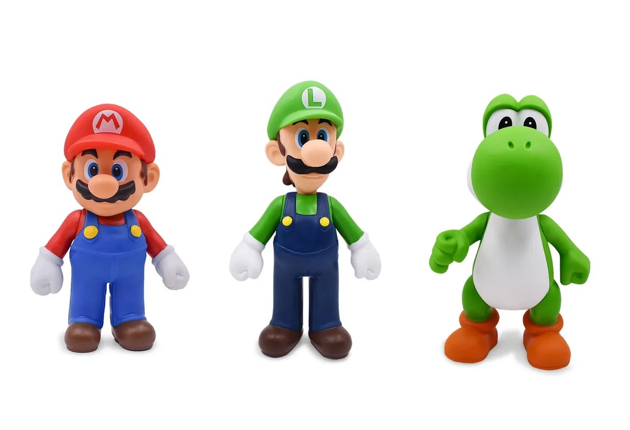 

Набор фигурок Mario: Красная шляпа Марио, Зеленая шляпа Луиджи, Йоши 3шт 12см