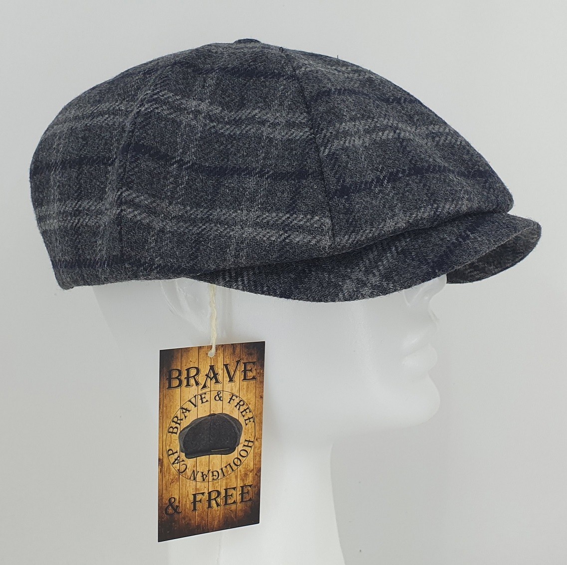 

Кепка восьмиклинка, хулиганка, Premium качество, BRAVE&FREE р.59 (Y002-1259)