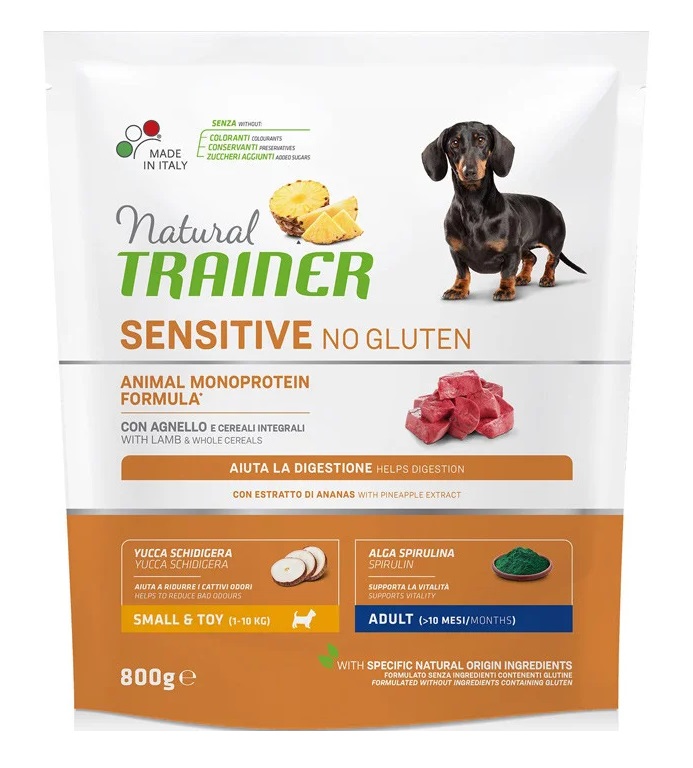 Акція на Сухой корм для собак Trainer Natural Dog Sensitive Adult мини с Ягненком 0.8 кг (8015699252175) від Rozetka UA