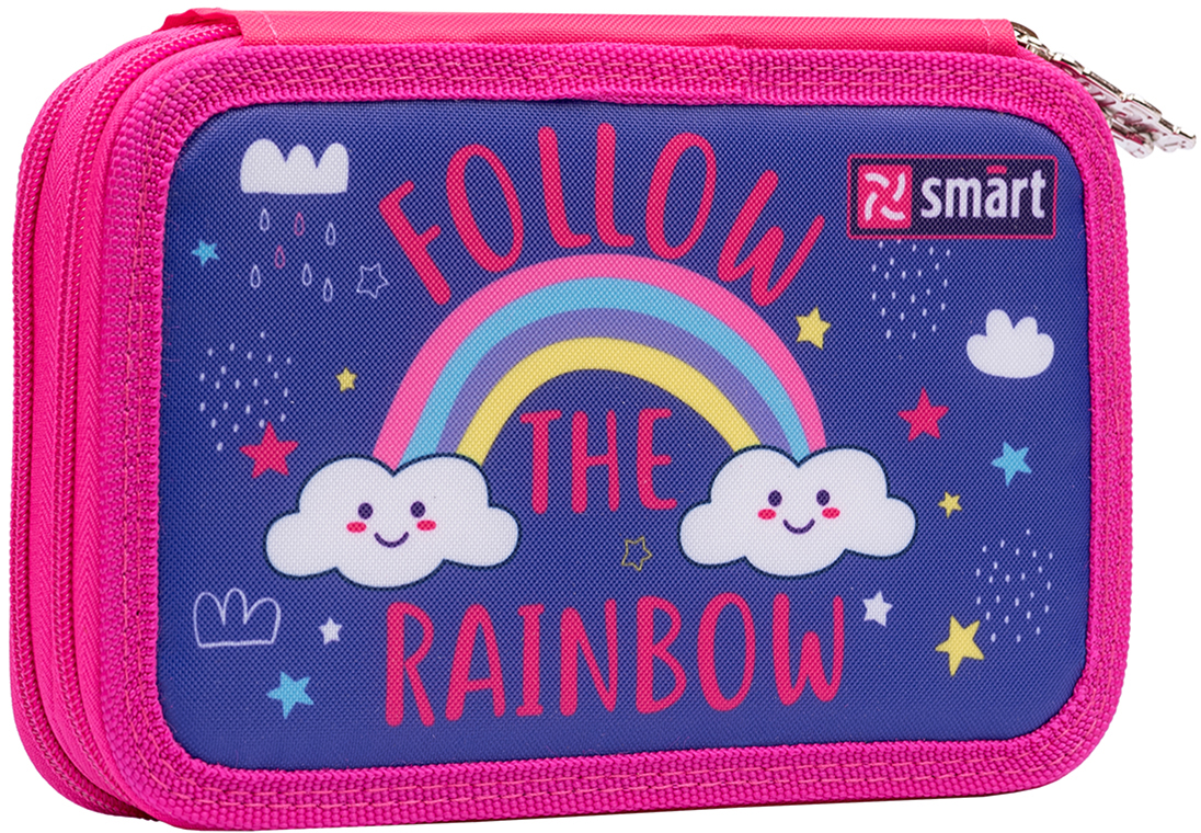 

Пенал твердый Smart двойной HP-01 Follow the rainbow фиолетовый (532818)