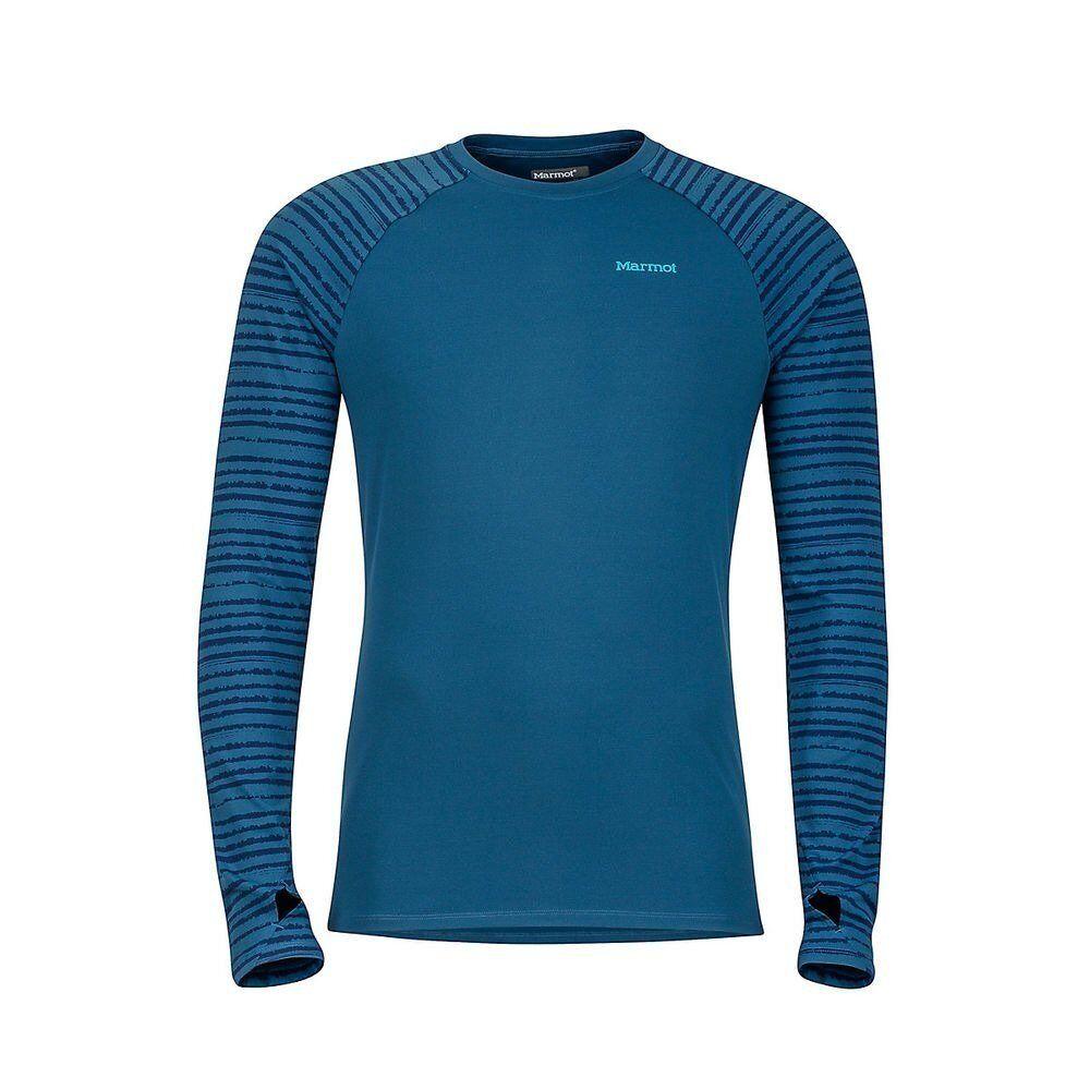 

Термокофта чоловіча Marmot Harrier LS Crew S Denim-Denim Strike