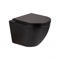 

Унитаз подвесной Qtap Robin безободковый с сиденьем Slim Soft-close QT1333046ERMB