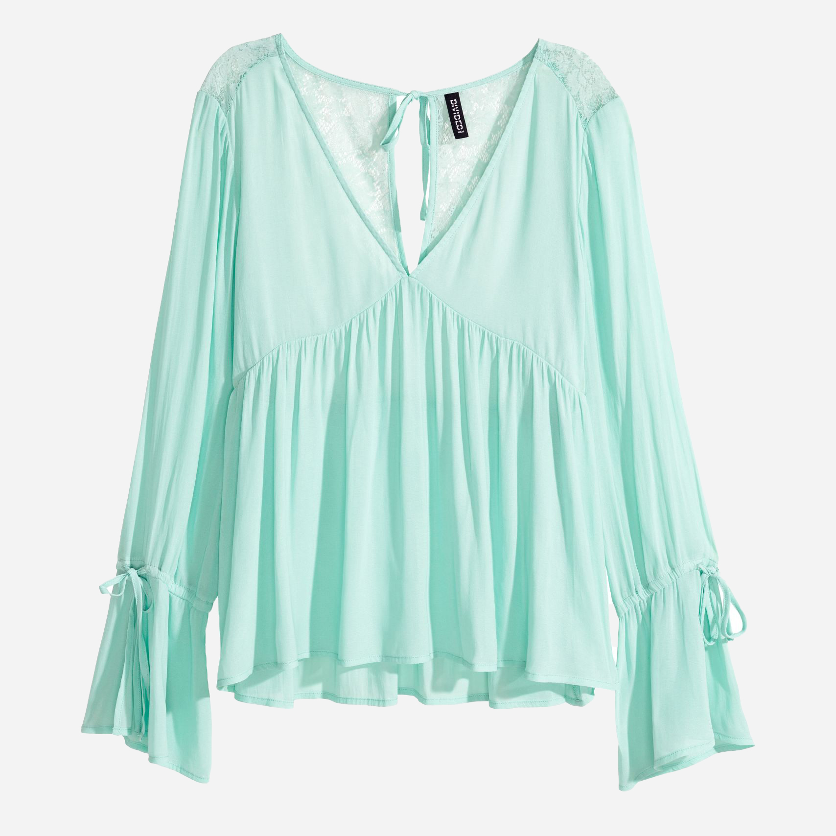 

Блузка H&M 2649567  Мятная, Блузка H&M 2649567 40 Мятная