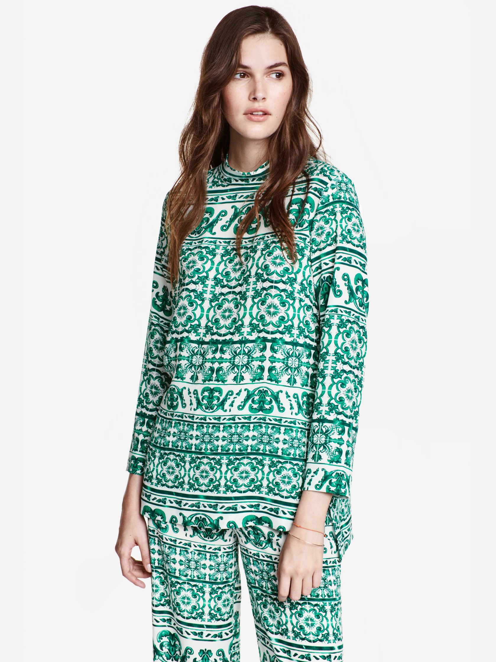 

Блузка H&M 69103506  Зеленая, Блузка H&M 69103506 38 Зеленая