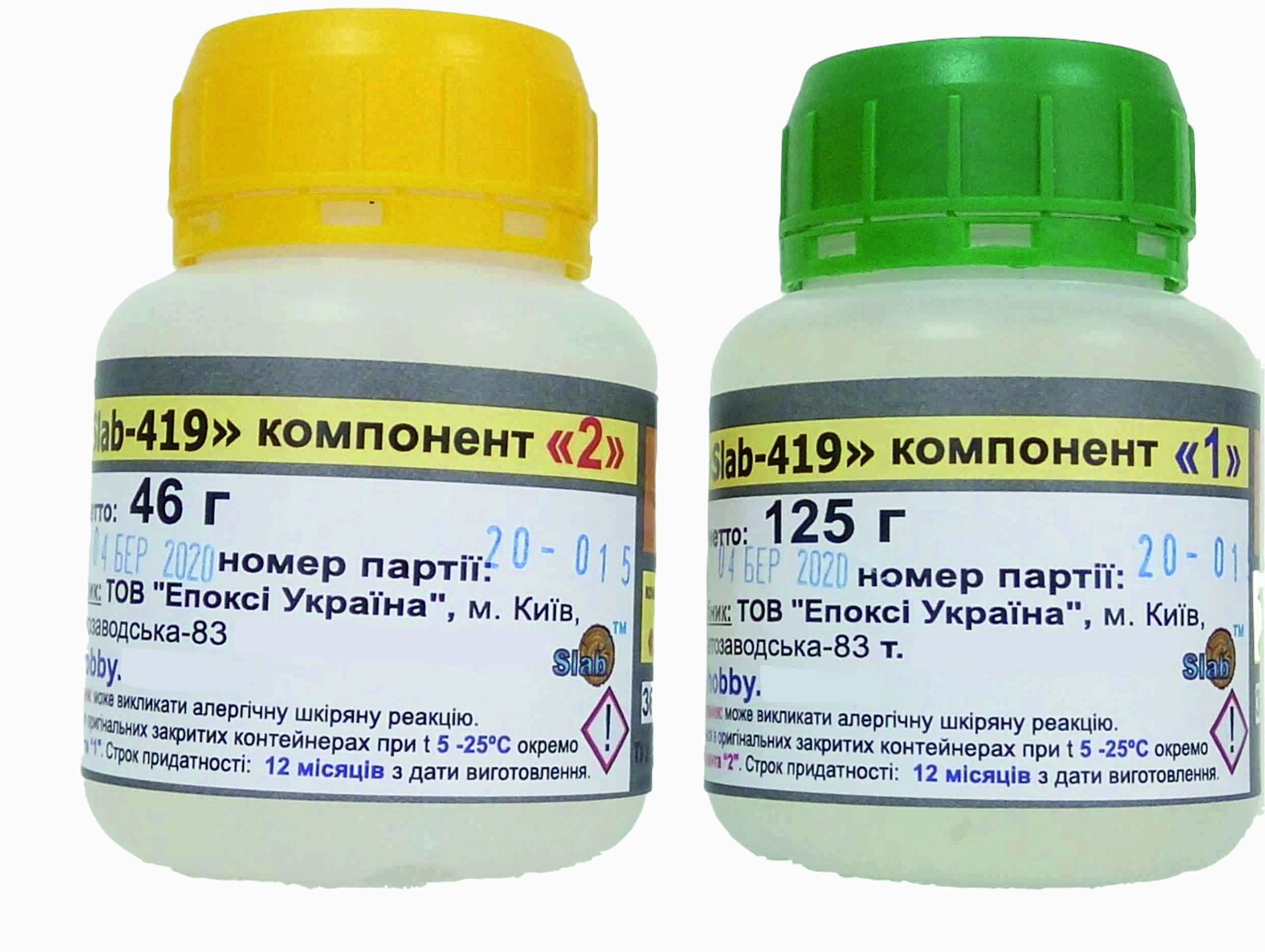

Смола епоксиднаа ювелірна КЕ «Slab-419» вага 0,171 кг
