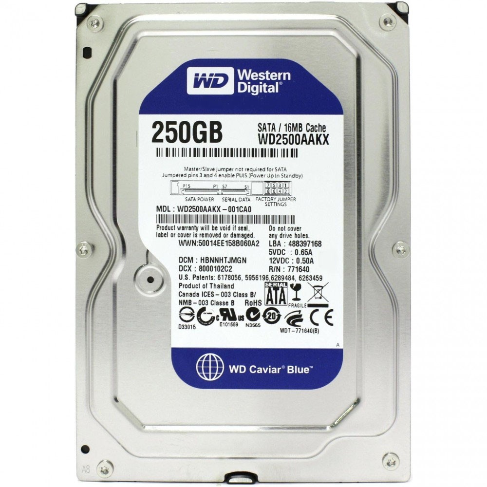 

Жесткий диск 3.5" 250Gb Western Digital (WD2500AAKX) Refurbished