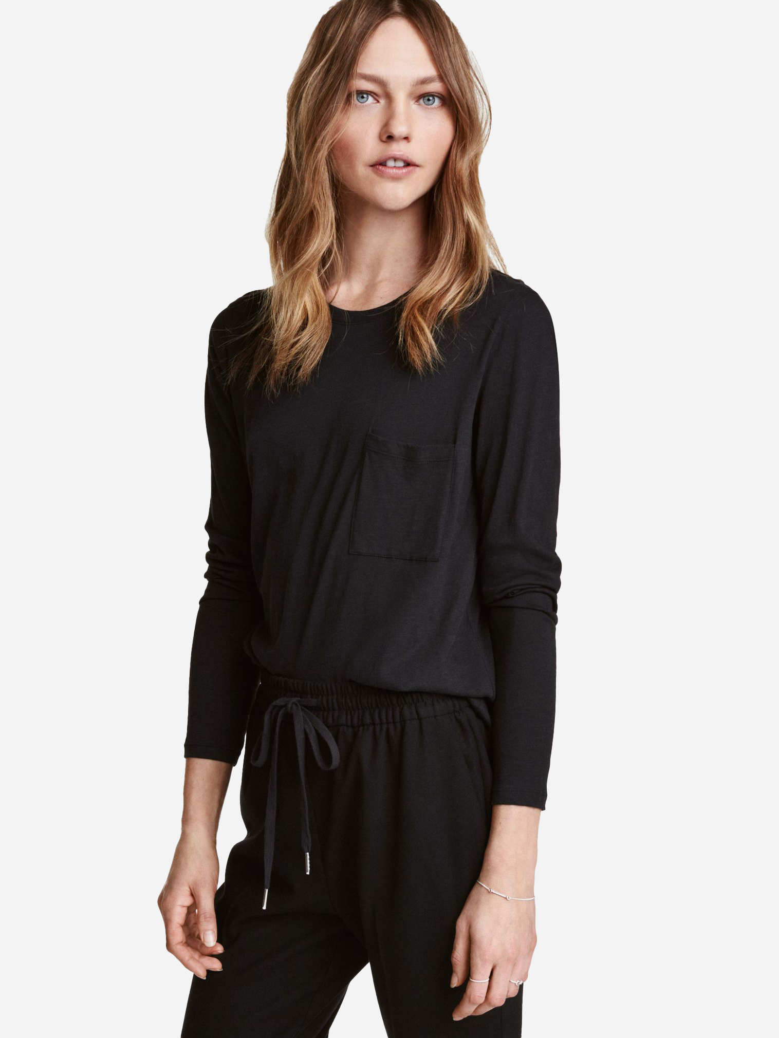 

Лонгслив H&M 2002702  Черный, Лонгслив H&M 2002702 S Черный