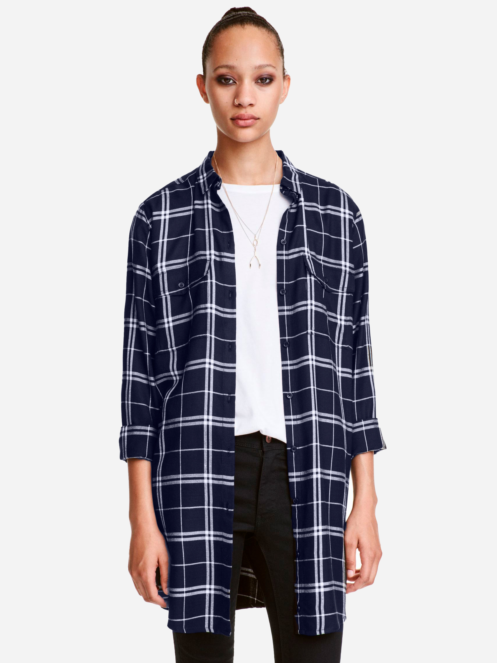 

Рубашка H&M 5820580 32 Темно-синяя