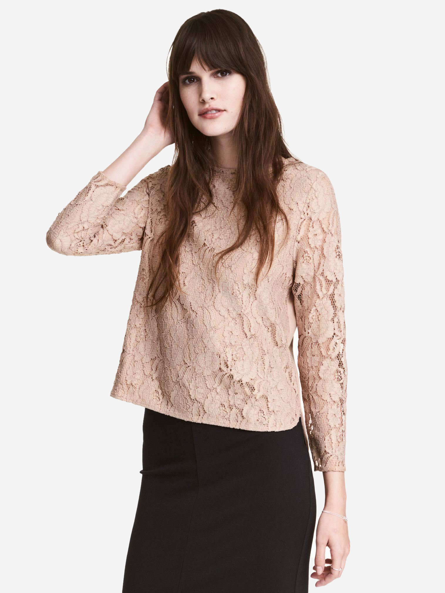 

Лонгслив H&M 2168053 L Бежевый