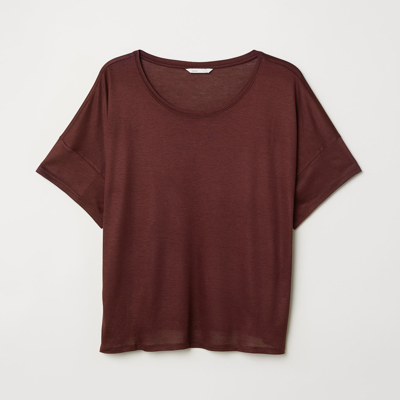 

Футболка H&M 3053635 S Бордовая