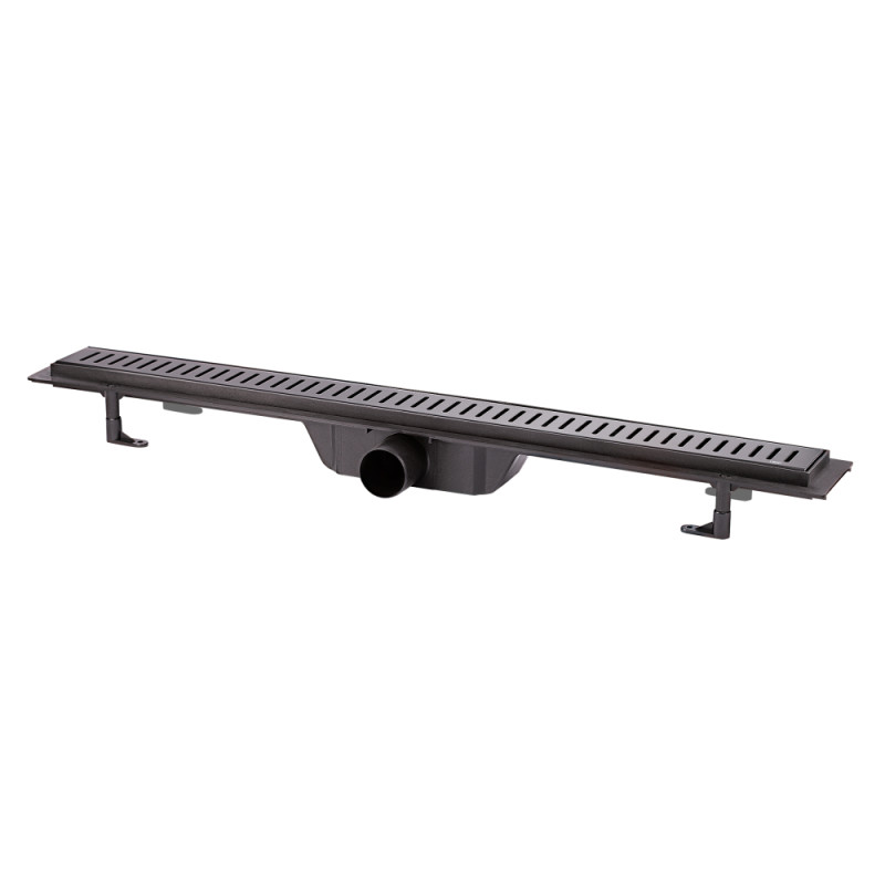 

Трап линейный Q-tap Dry FF304-800MBLA с нержавеющей решеткой 800х73