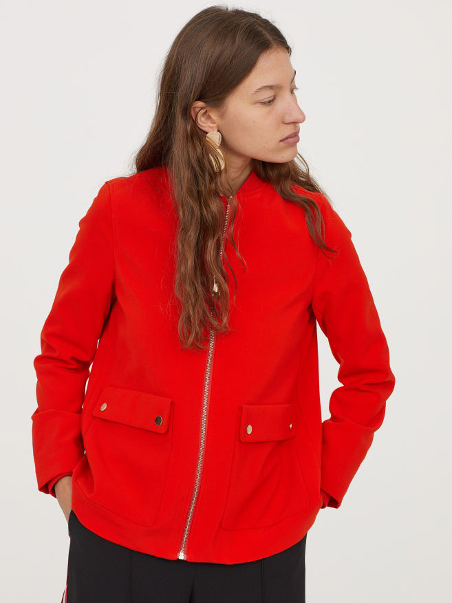 

Бомбер H&M 060584928  Коралловый, Бомбер H&M 060584928 34 Коралловый