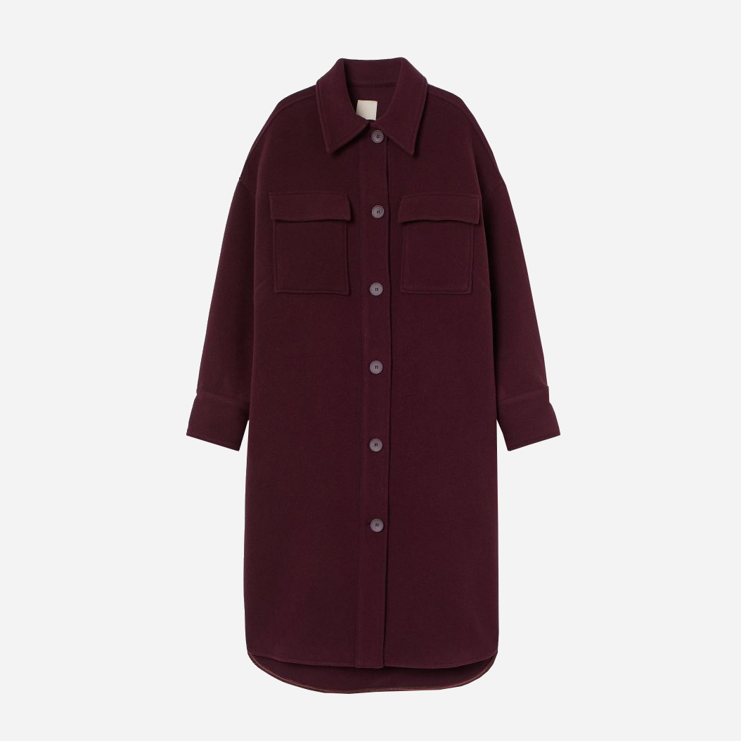 

Пальто H& 060894769 М Бордовое, Пальто H&M 060894769 М Бордовое