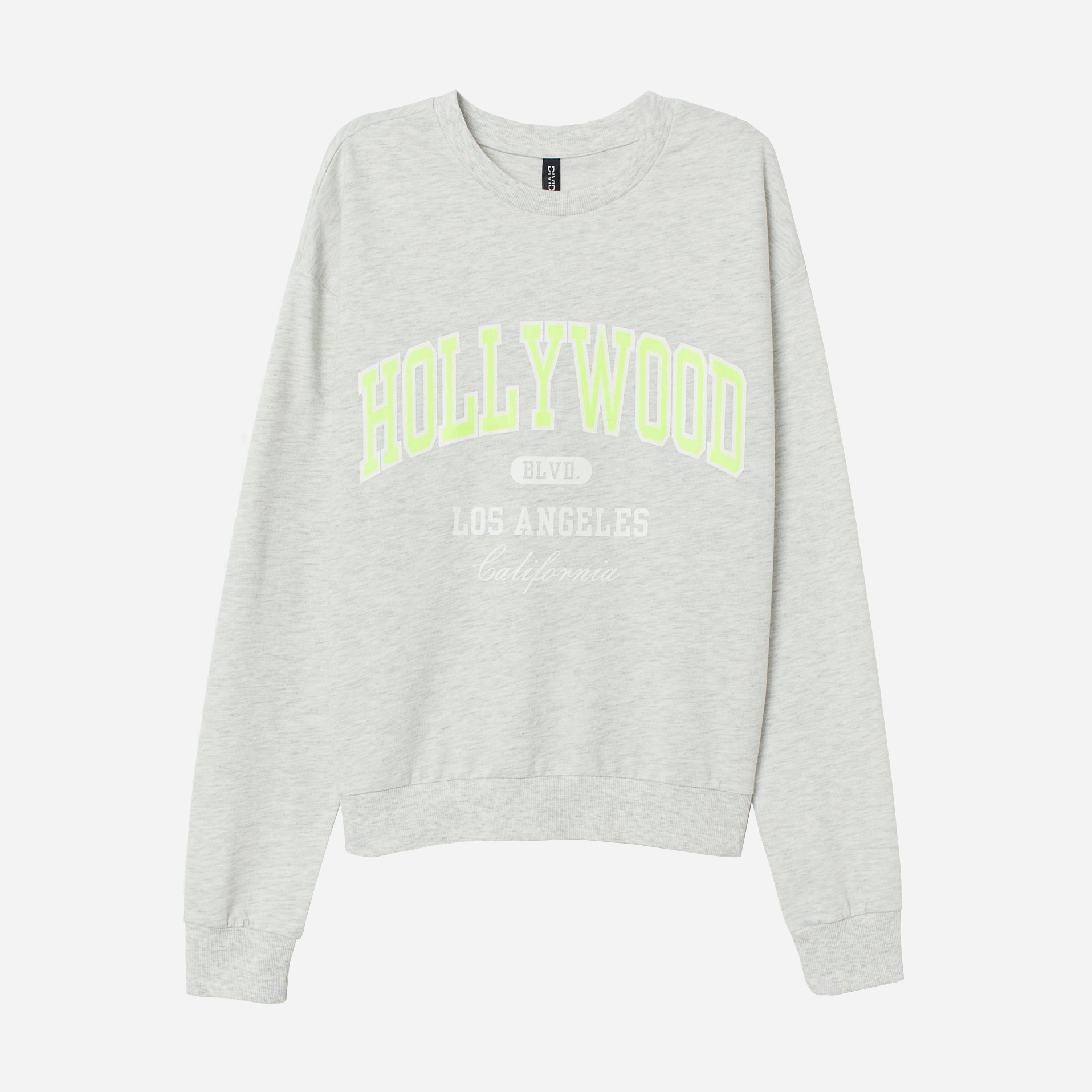 

Свитшот H&M 060754267 XS Светло-серый_Hollywood