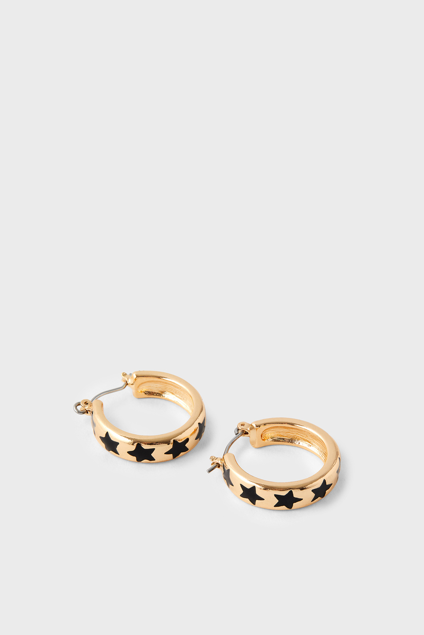 

Женские золотистые серьги ENAMEL STAR HOOP Accessorize OS 981570