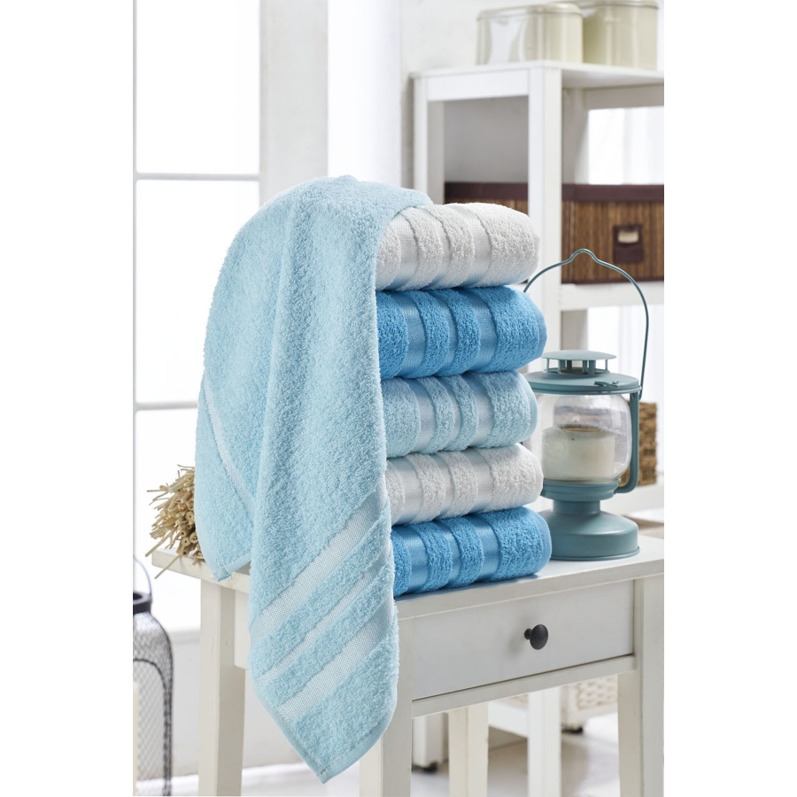 

Набор полотенец Eponj Home - Vorteks 50*85 (6 шт) flos turkuaz бирюзовый (svt-2000022282093)