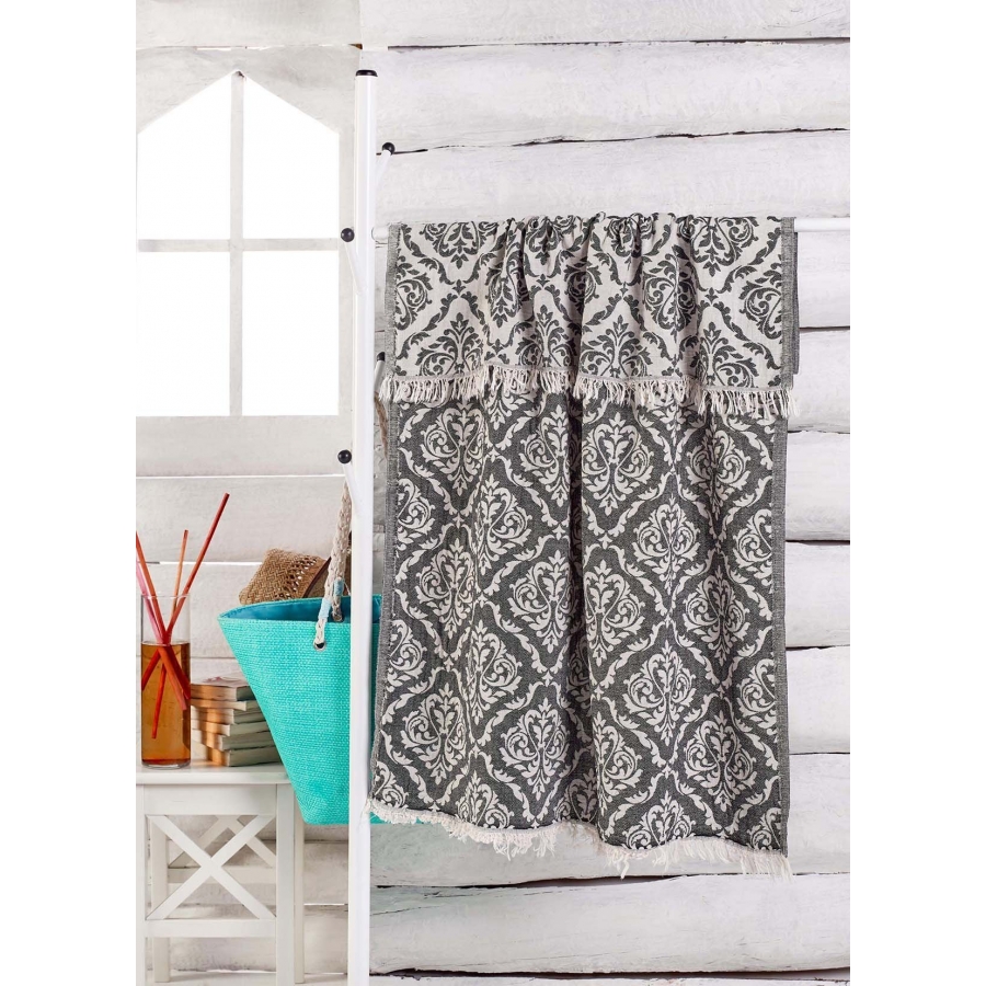 

Полотенце Eponj Home Jakarli - Varak siyah черный 100*180
