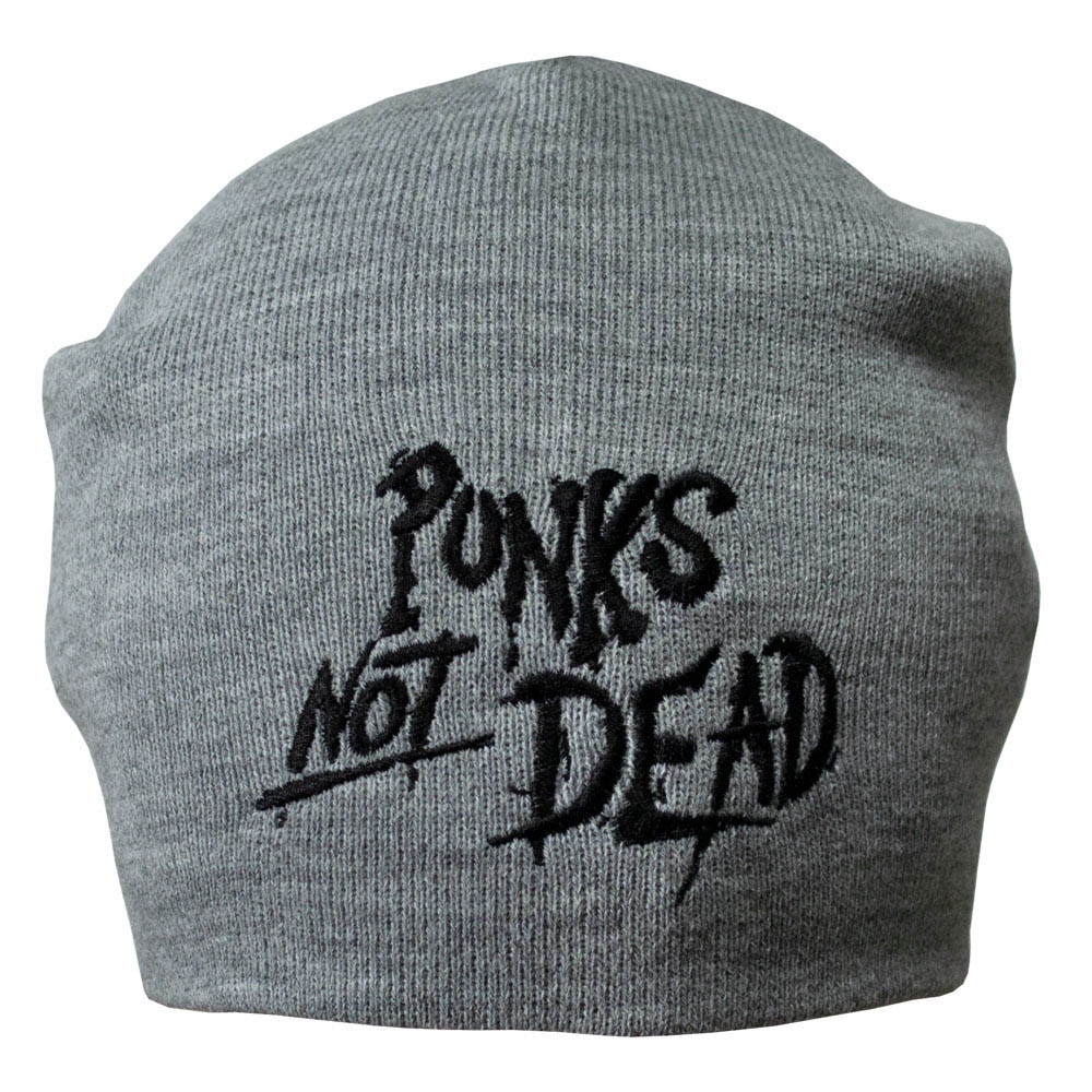 

Шапка с вышивкой Rockway Punk's Not Dead серая