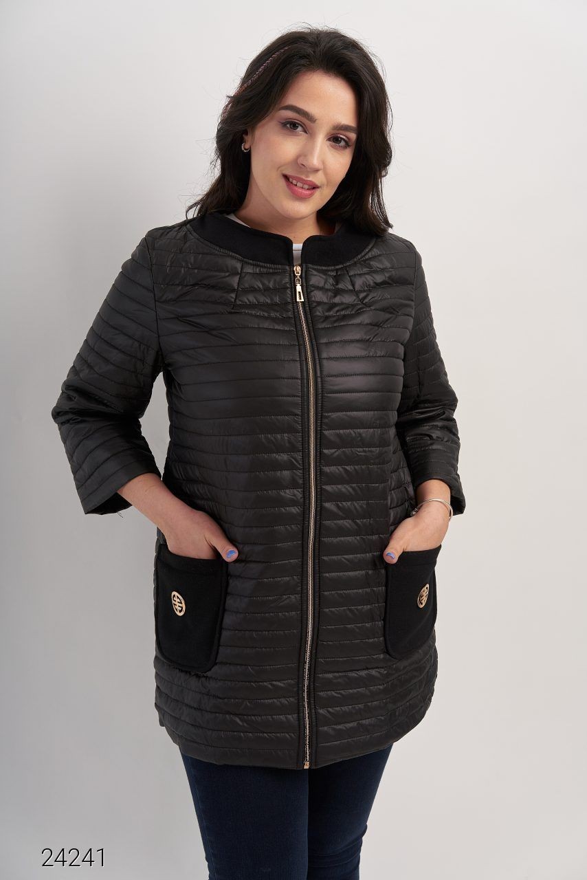 

Женская куртка с рукавом 3/4 Fоsаn, Агния черный  48-50, Женская куртка с рукавом 3/4 Fоsаn, Агния черный XL 48-50