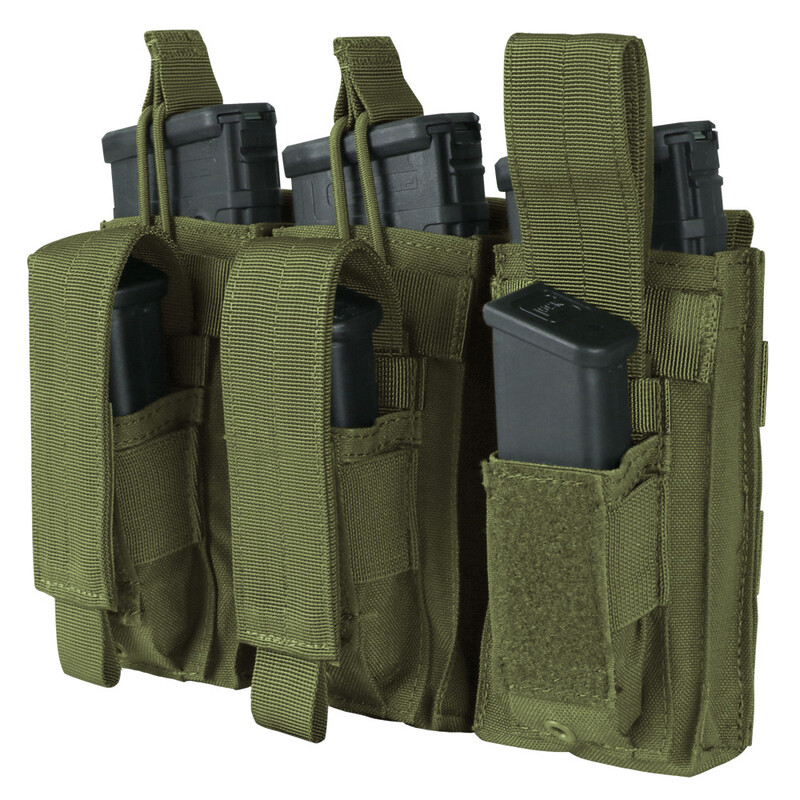 

Подсумок кенгуру тройной для магазинов молле Condor Triple Kangaroo Mag Pouch MA55 Dig.Conc.Syst. A-TACS FG