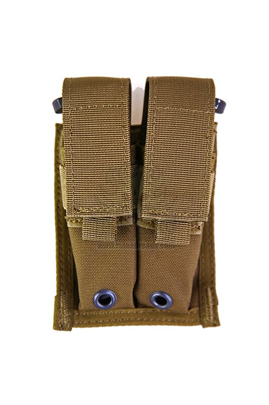 

Подсумок для пистолетных магазинов двойной молле Pantac Molle 9mm Pistol Double Mag Pouch PH-C202, Cordura Dig.Conc.Syst. A-TACS AU