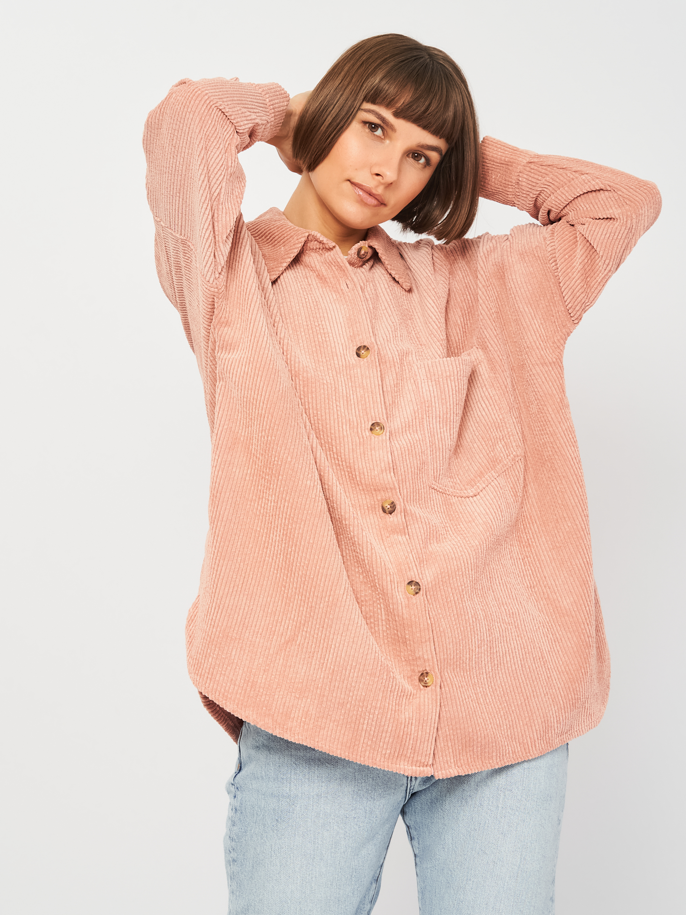 

Рубашка Stradivarius 6059/150/140 S Пудровая с розовым
