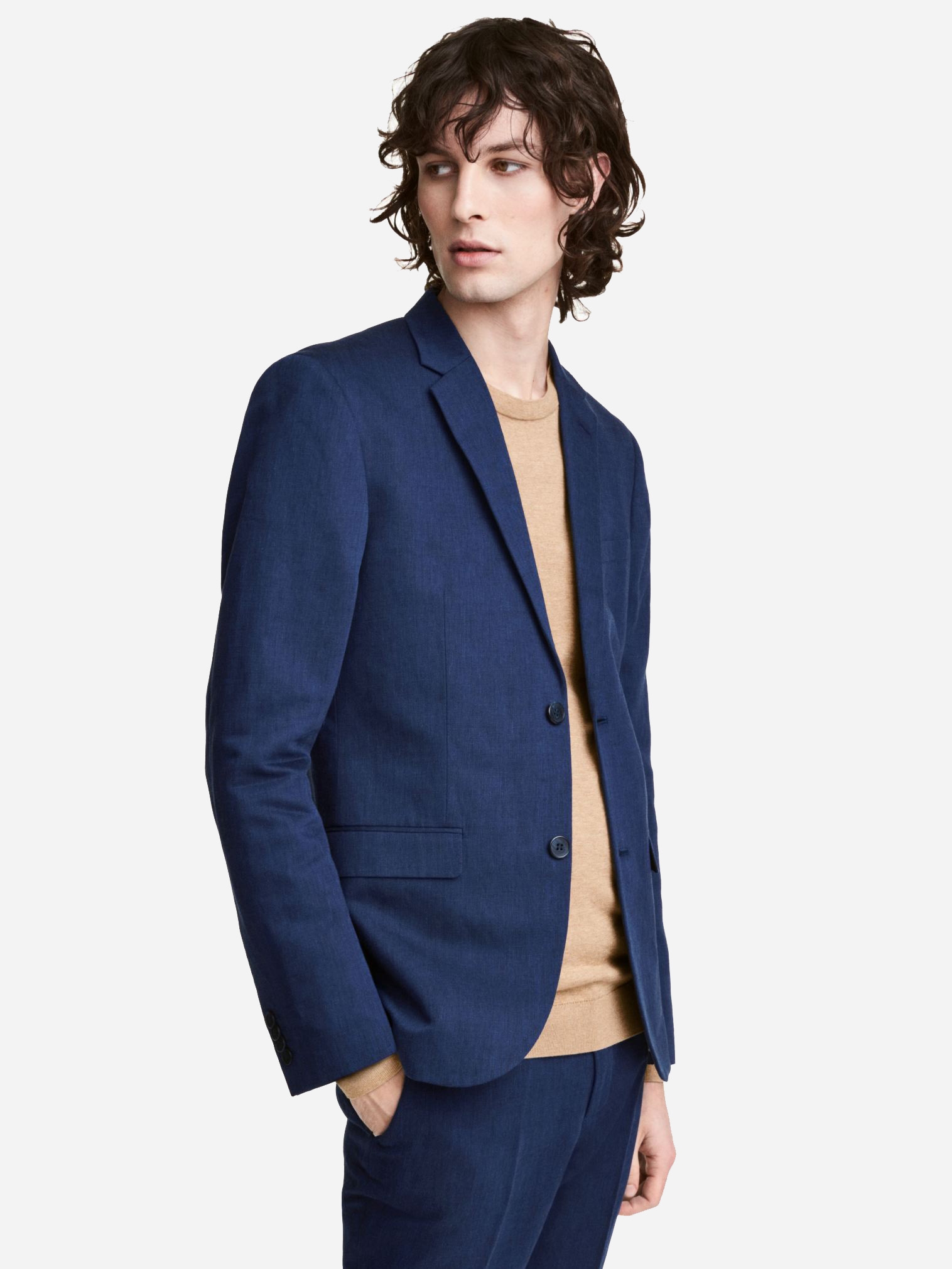 

Пиджак H&M 3429695sdm 50 Темно-синий