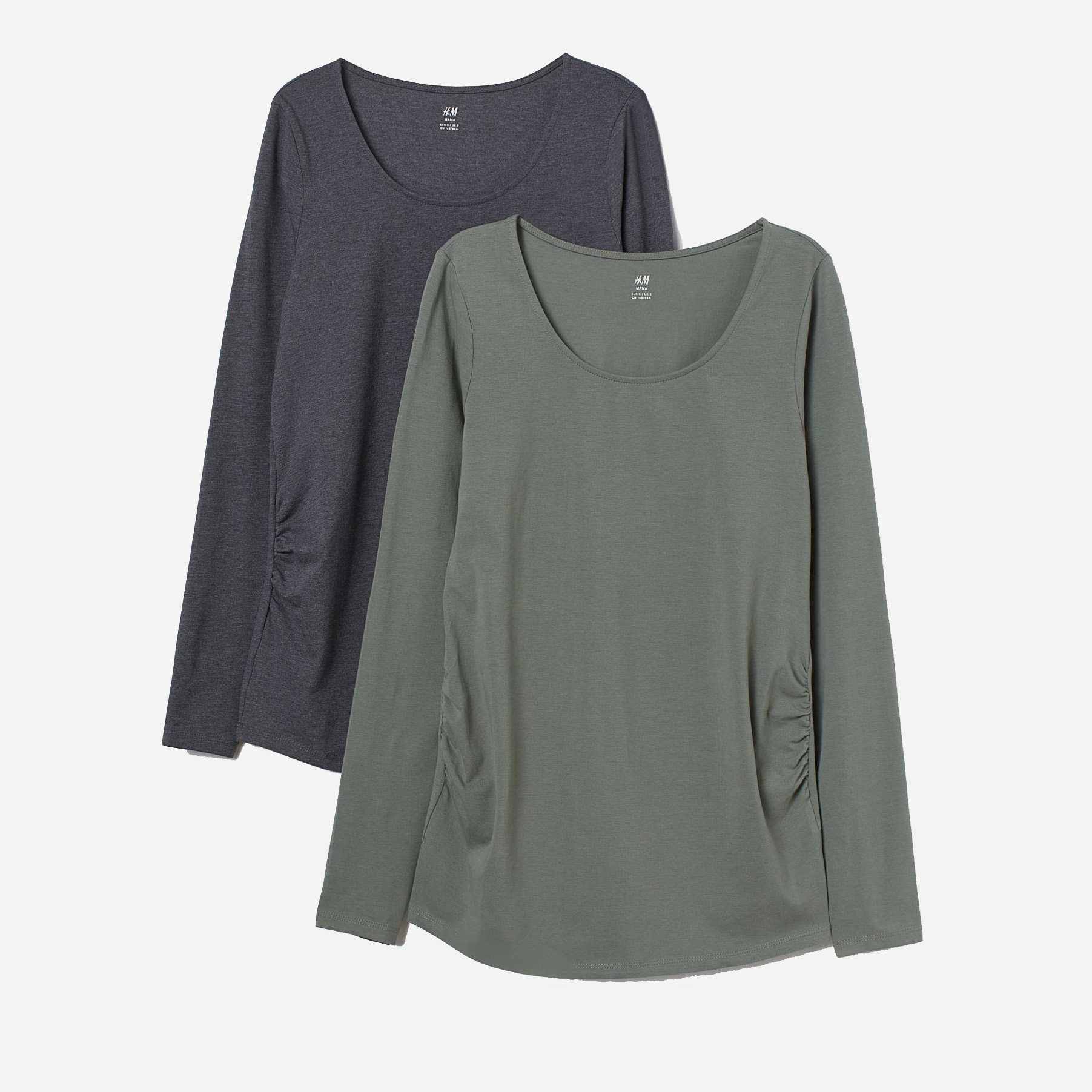 

Лонгслив H&M 8376804sdm  2 шт Серый/Зеленый, Лонгслив H&M 8376804sdm S 2 шт Серый/Зеленый